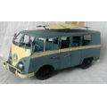 12 Oz. Antique Model 2 Tone Volkswagen Bus /Beige/Blue/ (11"x4.25"x7.5")